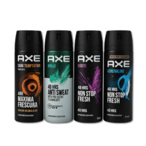 Déodorant AXE Fraîcheur Intense 48H, lot de 4 x 150 ml