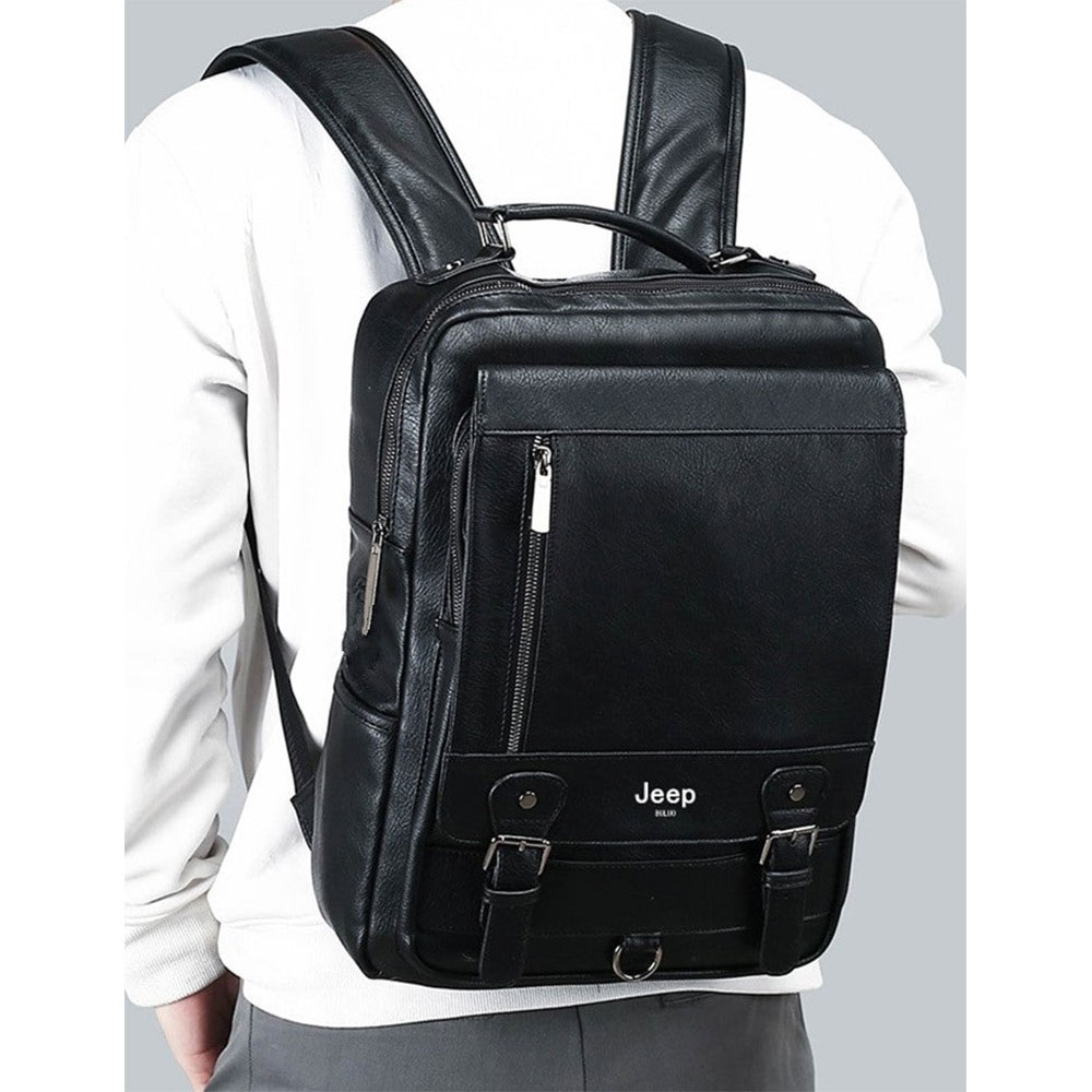 JEEP BULUO Leather Backpack
