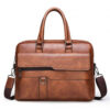 Leather Sling Shoulder Bag - Brown